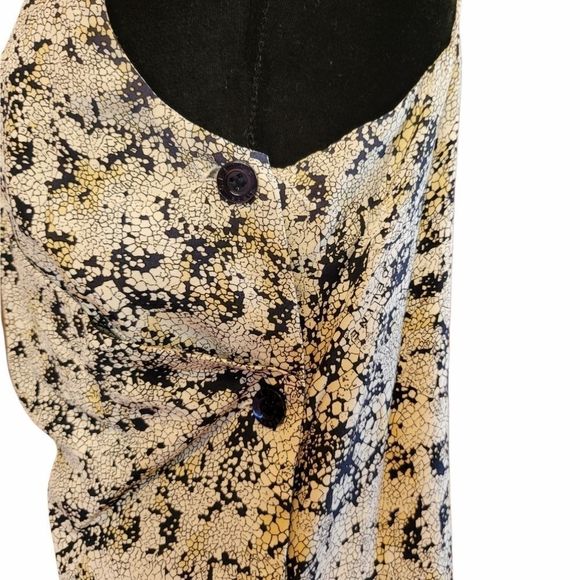 Celine Silk Slip Midi Dress – Black & White Print, Size 40 (US 8/10) - Picture 5 of 14